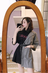 Two Style Stitching Retro Dress